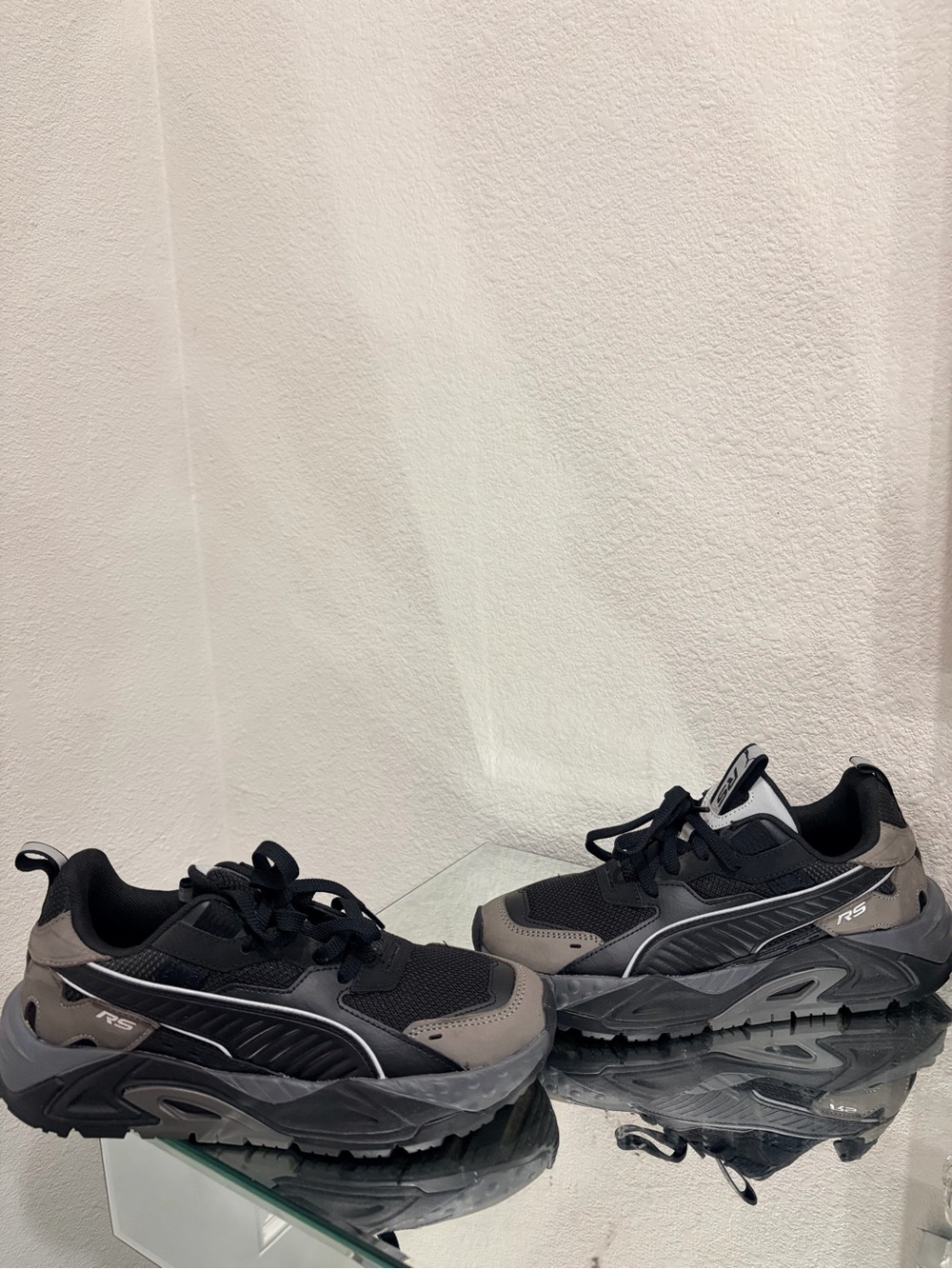 Puma RS Men's Black and Gray Trail-Style Athletic Shoes